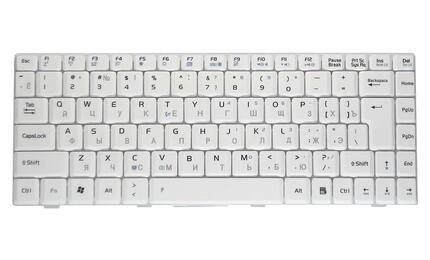 Клавиатура для ноутбука Asus (U3, F6, F9) White, RU (вертикальный энтер) - фото 2
