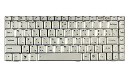 Клавиатура для ноутбука Asus (U3, F6, F9) Silver, RU - фото 2