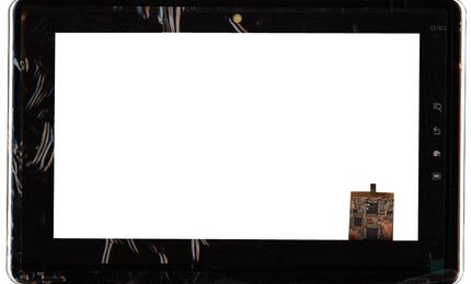 Тачскрин (Сенсорное стекло) для планшета Toshiba Folio AS100 AS100-01B черный с рамкой