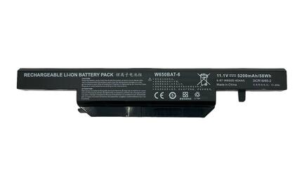Аккумуляторная батарея для ноутбука Clevo W650BAT-6 W670RC 11.1V Black 5200mAh OEM Аккумуляторная батарея для ноутбука Clevo W650BAT-6 W670RC 11.1V Black 5200mAh OEM