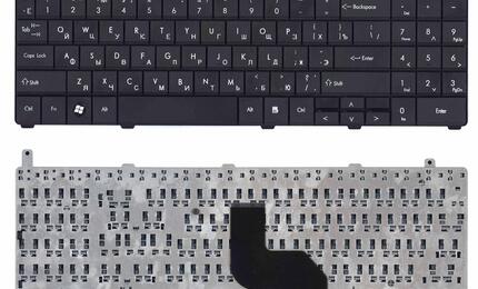 Клавиатура для ноутбука DNS (0124002) Black, (No Frame) RU