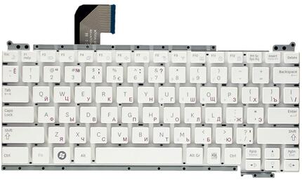 Клавиатура для ноутбука Samsung (N230, N350, NF210, NF310) White, (No Frame), RU - фото 2