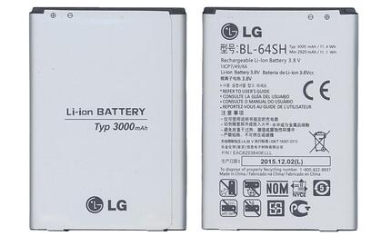 Аккумуляторная батарея для смартфона LG BL-64SH F540S 3.7V Volt II Silver 3000mAh 11.4Wh