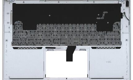 Клавиатура для ноутбука Apple MacBook Air (A1369) 2010+ Black, (Silver TopCase), RU (горизонтальный энтер) - фото 2