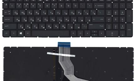 Клавиатура для ноутбука HP (15-BW 250 G6) Black с подсветкой (Light), (No Frame) RU