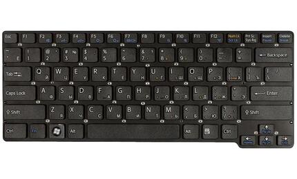 Клавиатура для ноутбука Sony Vaio (VPC-CW) Black, (No Frame) RU - фото 2