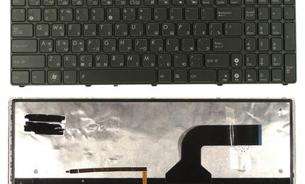 Клавиатура для ноутбука Asus K52, K53, G73, A52, G60 с подсветкой (Light), Black, (Black Frame) RU
