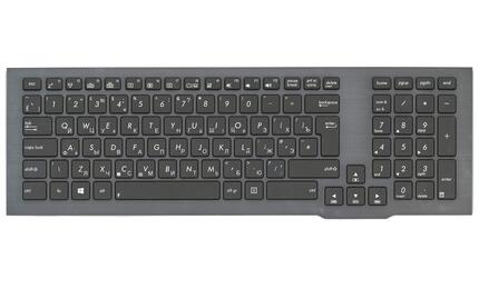 Клавиатура для ноутбука Asus (G75V, G75W) с подсветкой (Light), Black, (Gray Frame) RU (вертикальный энтер) - фото 2