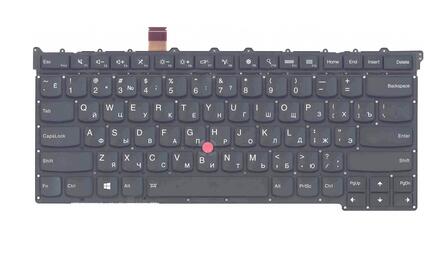 Клавиатура для ноутбука Lenovo ThinkPad carbon Gen 3 2015 (X1) с подсветкой (Light), с указателем (Point Stick) Black, No Frame, RU - фото 2