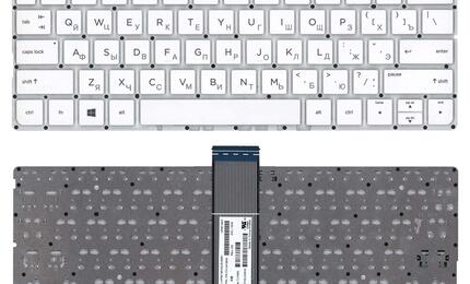 Клавиатура для ноутбука HP Stream 14-ax White (No Frame) RU горизонтальный Enter