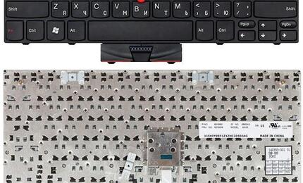 Клавиатура для ноутбука Lenovo ThinkPad Edge (E10, X100, X100E, X120E), с указателем (Point Stick) Black, Black Frame, RU