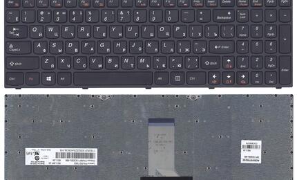 Клавиатура для ноутбука Lenovo IdeaPad (B5400, M5400) Black, (Black Frame), RU