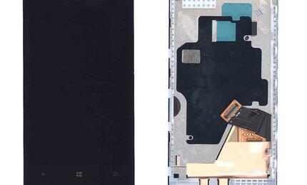 Матрица с тачскрином (модуль) для Nokia Lumia 1020 с рамкой черный