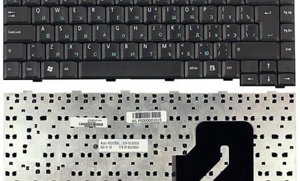 Клавиатура для ноутбука Asus (W2, W2000) Black, RU (вертикальный энтер)