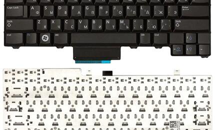 Клавиатура для ноутбука Dell Latitude E5520, E6410, E6400, E5500, E5510, E5410, E6500, E6510, M4500 Black, RU/EN