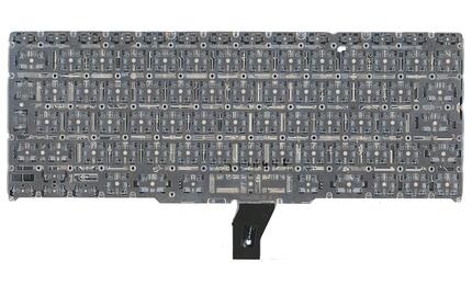 Клавиатура для ноутбука Apple MacBook Air 2011+ A1370 (2010, 2011 года), A1465 (2012, 2013, 2014, 2015 года) с подсветкой (Light) Black, (No Frame), RU (вертикальный энтер) - фото 3