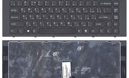 Клавиатура для ноутбука Sony Vaio (VPC-EG, VPC-EK) Black, (Black Frame) RU