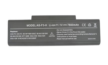 Усиленная аккумуляторная батарея для ноутбука Asus A32-F3 A9 11.1V Black 7800mAh OEM Усиленная аккумуляторная батарея для ноутбука Asus A32-F3 A9 11.1V Black 7800mAh OEM