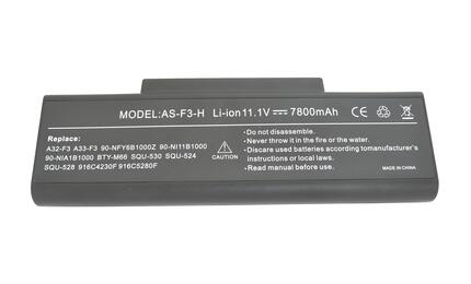 Усиленная аккумуляторная батарея для ноутбука Asus A32-F3 A9 11.1V Black 7800mAh OEM Усиленная аккумуляторная батарея для ноутбука Asus A32-F3 A9 11.1V Black 7800mAh OEM - фото 4