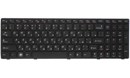 Клавиатура для ноутбука Lenovo IdeaPad (Z560, Z565, G570, G770) Black, (Black Frame), RU - фото 2