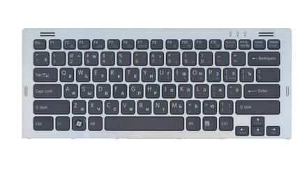 Клавиатура для ноутбука Sony Vaio (VGN-SR) Black, (Silver Frame), RU - фото 2