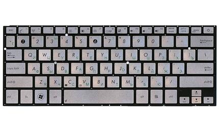 Клавиатура для ноутбука Asus (UX31E) Silver, (No Frame) RU - фото 2