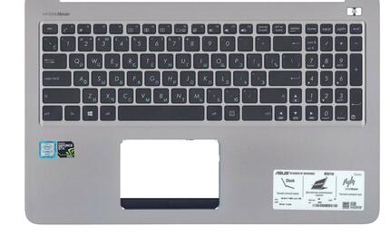 Клавиатура для ноутбука Asus (K501L) Black, (Gray TopCase), RU - фото 2