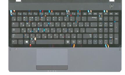 Клавиатура для ноутбука Samsung (NP300E5C) Black, (Black TopCase), RU