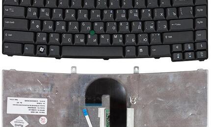 Клавиатура для ноутбука Acer TravelMate 6410, 6452, 6460, 6490, 6492, 6493, 6552, 6592 с указателем (Point Stick) Black, RU