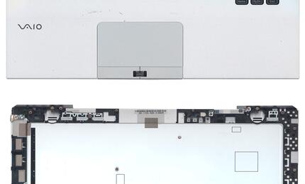 Клавиатура для ноутбука Sony Vaio (VPC-SB) Black, (Silver TopCase), RU (for fingerprint reader)