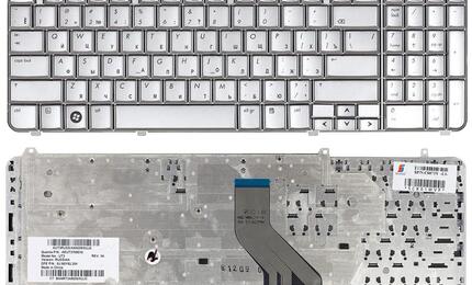 Клавиатура для ноутбука HP Pavilion DV6-1000, DV6-2000 Silver, RU
