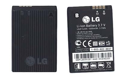 Аккумуляторная батарея для смартфона LG LGIP-520N GD900 Crystal 3.7V Black 1000mAh 3.7Wh