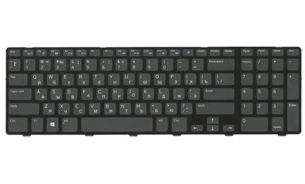 Клавиатура для ноутбука Dell Inspiron (3721, 5721, 3737, 5737) Black, (Black Frame), RU - фото 2