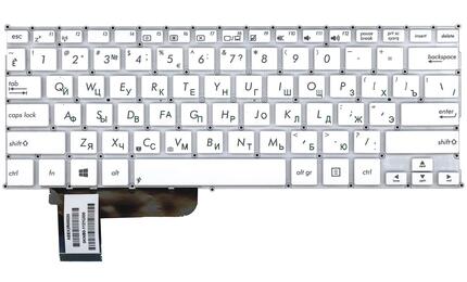 Клавиатура для ноутбука Asus VivoBook (X201E, S201, S201E, X201) White, (No Frame), RU - фото 2