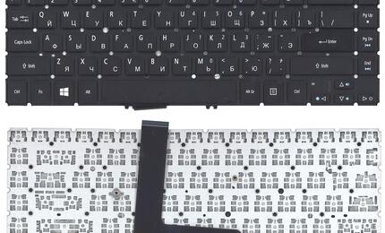 Клавиатура для ноутбука Acer Aspire M5-481T, M5-481TG, M5-481PT с подсветкой (Light), Black, (No Frame) RU