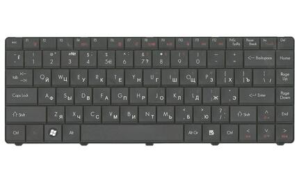 Клавиатура для ноутбука Acer eMachines D725, Packpard Bell Eastynote NJ31, NJ32, NJ65, NJ66 Black, длинный шлейф (Long Trail), RU (версия Packpard Bell) - фото 2