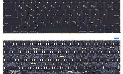 Клавиатура для ноутбука Apple MacBook Pro Retina 13&quot; A1989, (No Frame), RU (плоский Enter)