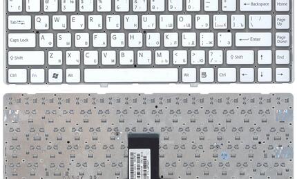 Клавиатура для ноутбука Sony Vaio (VPC-EA) White, (No Frame) RU