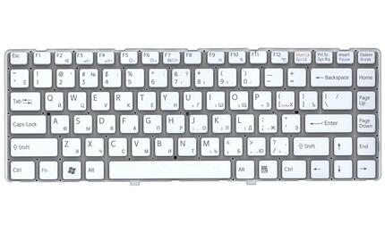 Клавиатура для ноутбука Sony Vaio (VPC-EA) White, (No Frame) RU - фото 2