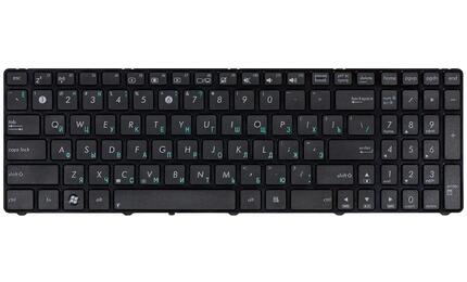Клавиатура для ноутбука Asus (K50, K60, K70) Black, (Black Frame) RU - фото 2