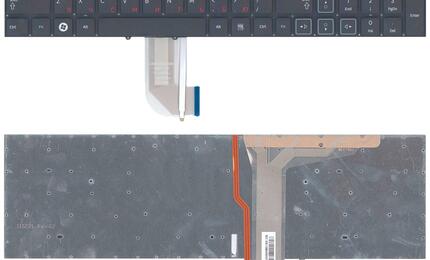 Клавиатура для ноутбука Samsung (RF710, RF711, RC730) с подсветкой (Light), Black, (No Frame) RU