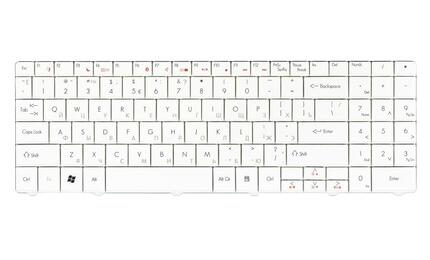 Клавиатура для ноутбука Gateway (NV52) White, RU - фото 2