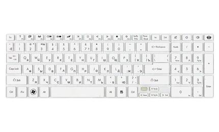 Клавиатура для ноутбука Gateway NV55S, NV57H, NV75S, NV77H White, (No Frame), RU - фото 2