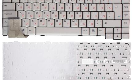 Клавиатура для ноутбука Acer Packard Bell (7521, 6020, 6021) White, RU