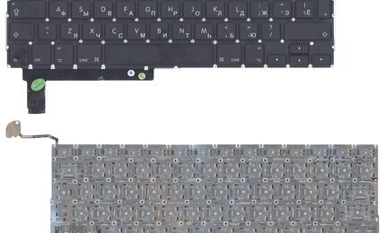 Клавиатура для ноутбука Apple MacBook Pro (A1286) (2011, 2012 года) с подсветкой (Light), Black, (No Frame), с (SD), RU (вертикальный энтер)
