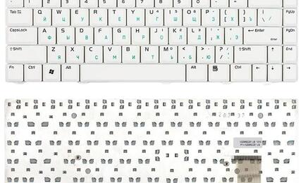 Клавиатура для ноутбука Asus (W3, W3J, A8, F8, N80) White, RU