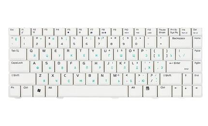 Клавиатура для ноутбука Asus (W3, W3J, A8, F8, N80) White, RU - фото 2