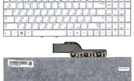 Клавиатура для ноутбука Samsung (300E5A, 300V5A, 305V5A, 305E5) White, (No Frame), RU