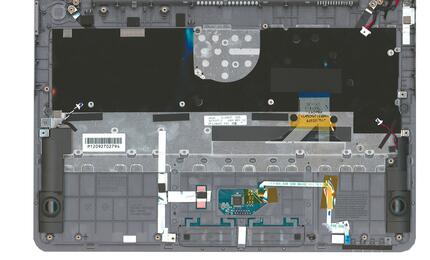 Клавиатура для ноутбука Samsung (NP530U3B) Black, (Gray TopCase), RU - фото 2