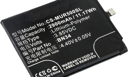 Аккумуляторная батарея для Xiaomi CS-MUR500SL Redmi 5A 3.85V Black 2900mAh 11.17Wh